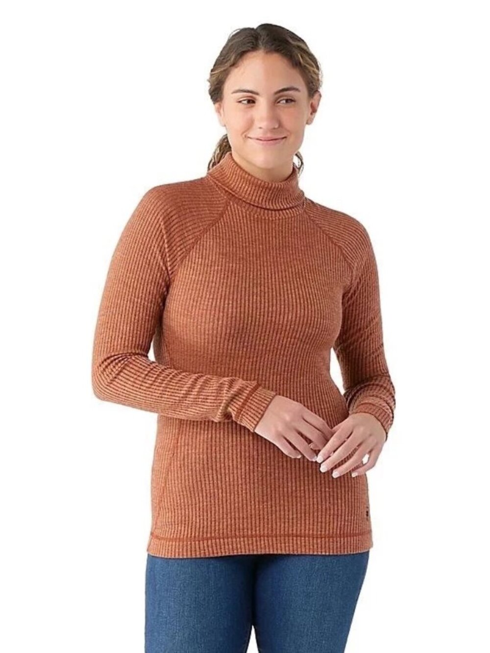 Smartwool Women's Thermal Merino Wool Base Layer Ribbed Turtleneck Size XS